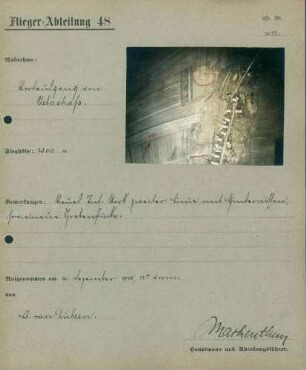 Foto der Stellungen am Nordausgang von Ueberstrass (Luftbild)