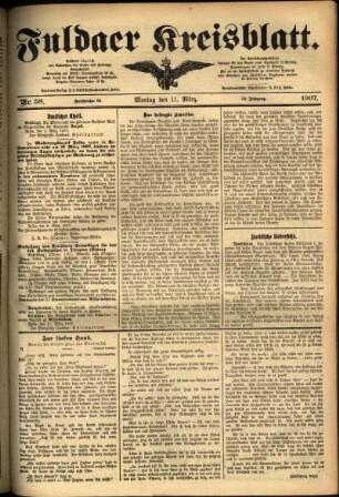 Ausgabe vom Montag, den 11. März 1907.