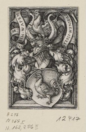 Wappen mit Hahn