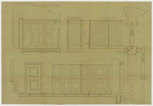 Thiersch, Friedrich von; München; Justizpalast - Toiletten in der Zentralhalle (Ansichten, Schnitte)
