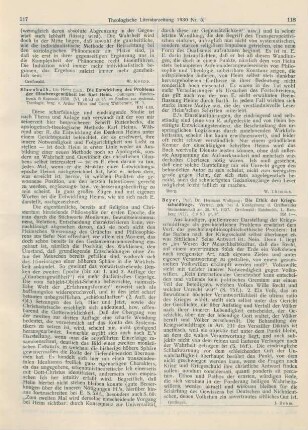 118 [Rezension] Beyer, Hermann Wolfgang, Die Ethik der Kriegsschuldfrage