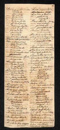 Liste mit Artnamen