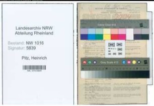 Entnazifizierung Heinrich Pitz , geb. 23.01.1897 (Landwirt)