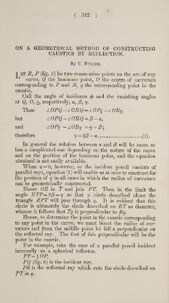 On a geometrical method of constructing caustics by reflection.