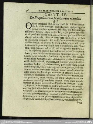 Caput IV. De Praeiudiciorum practicorum remediis