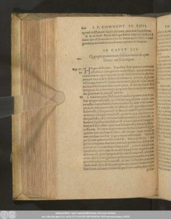 In Caput XIV. Quo proponuntur dubitationes de quaestione an sit tempus.