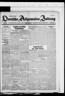 Deutsche allgemeine Zeitung, Abend-Ausgabe