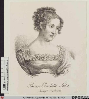 Bildnis Therese (Charlotte Luise), Königin von Bayern, geb. Prinzessin von Sachsen-Hildburghausen