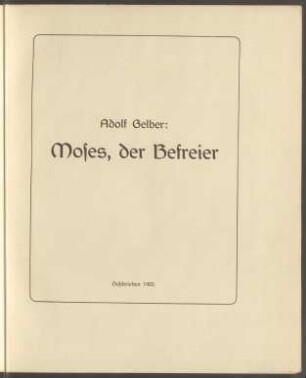 Moses, der Befreier