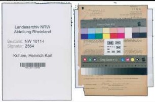 Entnazifizierung Heinrich Karl Kuhlen , geb. 01.08.1888 (Prokurist)