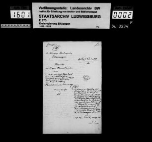 Schuldenwesen der Stiftungspflege Bernhardsweiler, Gde. Lautenbach