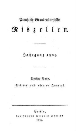 Preußisch-Brandenburgische Miszellen