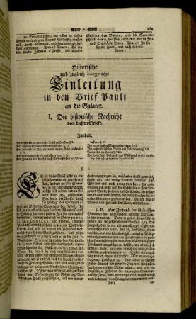 Historische und zugleich Exegetische Einleitung in den Brief Pauli an die Galater