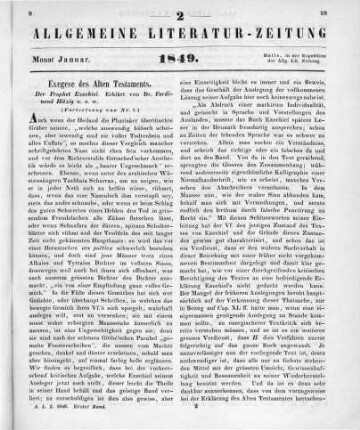 Hitzig, F.: Der Prophet Ezechiel. Leipzig: Weidmann 1847. (Kurzgefasstes exegetisches Handbuch zum Alten Testament. Lfg. 8) (Fortsetzung von Nr. 1.)