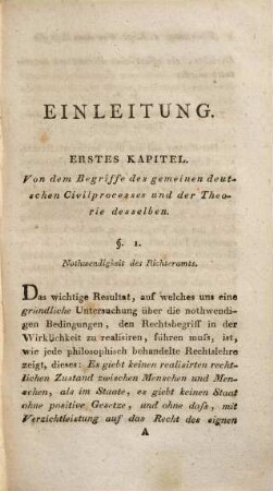 Theorie des gerichtlichen Verfahrens in bürgerlichen Rechtsstreitigkeiten : Nach d. gemeinen, dt. Gesetzen entworfen