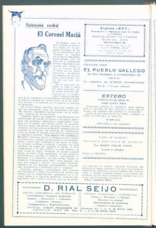 Salutación cordial : El Coronel Maciá