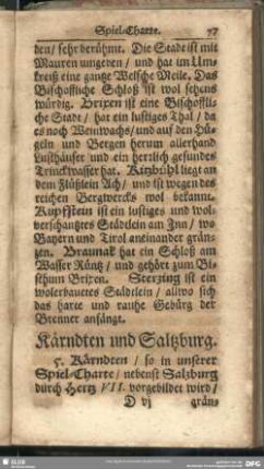 Kärndten und Saltzburg
