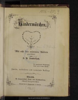 Kindermärchen : dem deutschen Volk entkeimt, und nicht mehr ungereimt