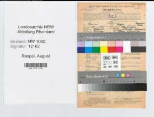 Entnazifizierung August Raspel, geb. 25.01.1901 (Kaufm.Angest.)