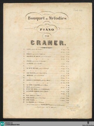 Faust, opéra en cinq actes de Ch. Gounod : nouveau bouquet de melodies; 3e. suite
