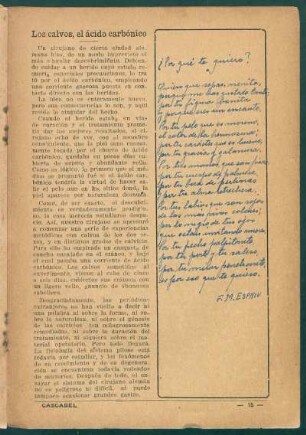 Los calvos, el ácido carbónico