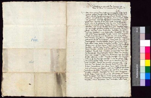 König Wladislaw II. von Ungarn und Böhmen befiehlt Sigismund von Wartenberg, Herr zu Tetschen (Decín), obersten Schenk des Königreichs Böhmen und Landvogt der Länder und Sechsstädte in Obir Lawsicz, den Landständen und Sechsstädten die Entsendung ihrer Bevollmächtigten zu einem Hoftag nach Brünn oder Olmütz anzuordnen, den er nach Weihnachten oder bald darauf in einer dieser beiden Städte abhalten möchte. Zugleich ermächtigt er den Landvogt zur Konfirmation der ihm von von Adel und Sädten zur Vidimation vorgelegten Privilegien, Handfesten, Urkunden und Freiheiten.