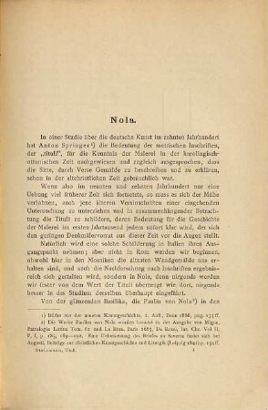 Die Tituli und die kirchliche Wandmalerei im Abendlande vom V. bis zum XI. Jahrhundert : erster Teil