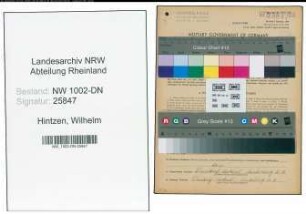 Entnazifizierung Wilhelm Hintzen, geb. 01.05.1888 (Arbeiter)