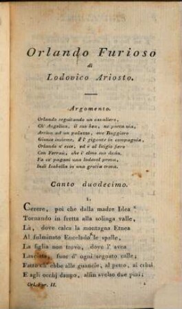 Orlando furioso, 2. [Canto XII - XIX]