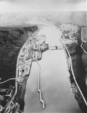 Staustufe St.Aldegund, Gesamtansicht Baustelle