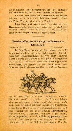 Russisch-Polnisches Original-Restaurant Eremitage