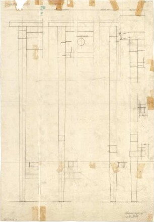 Fischer, Theodor; Bad Tölz (Bayern); Gewerbehalle - Schreibzimmertisch (Details)