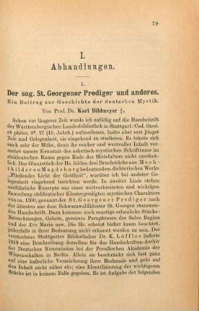 79-97 Der sog. St. Georgener Prediger und anderes