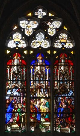 Frankreich. Haute Normandie. Eure. Evreux. Eglise Saint Taurin. Glasfenster