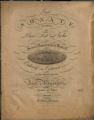 Große Sonate concertirend für Piano-Forte und Violin : 13tes Werk