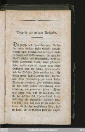 Vorrede zur andern Ausgabe.