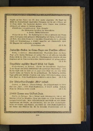 Italienische Gräben im Cerna=Bogen von Deutschen erstürmt.