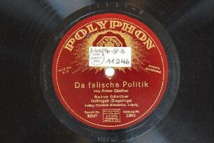Da falischa Politik : Lied in erzgebirgischer Mundart