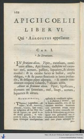 Liber VI. Qui Aëropetes appellatur.