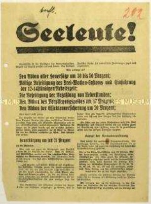 Aufruf der KPD an Seeleute zur Wahl der Hamburger Bürgerschaft 1931