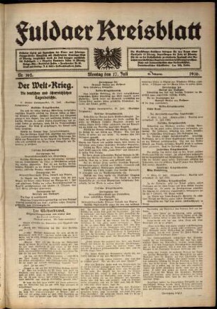 Ausgabe vom Montag, den 17. Juli 1916.