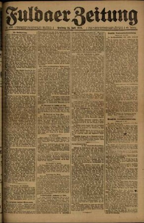 Ausgabe vom Freitag, den 11. Juli 1919.