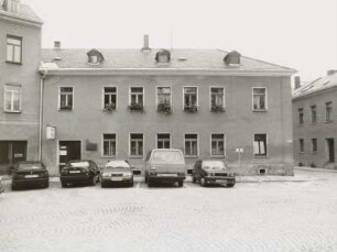 Markneukirchen, Geburtshaus von Friedrich Glier : Markneukirchen (Vogtlandkreis), Wohnhaus (Geburtshaus von Friedrich Glier), Breite Straße 1, Straßenfront