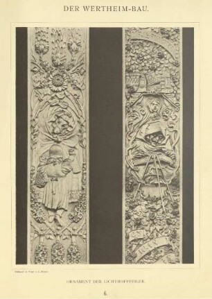 Tafel: 6. Ornament der Lichthofpfeiler. Bildhauer A. Vogel u. L. Manzel