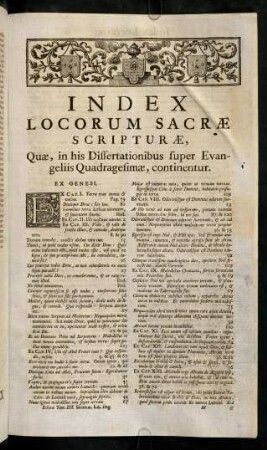 Index Locorum Sacrae Scripturae