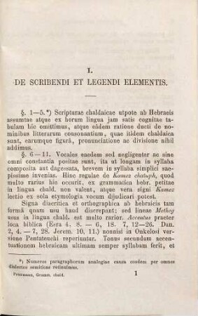 Brevis linguae Chaldaicae grammatica, litteratura, chrestomathia cum glossario : in usum praelectionum et studiorum privatorum