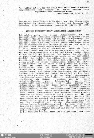 Von der Ungerechtigkeit auferlegter Abgrenzungen