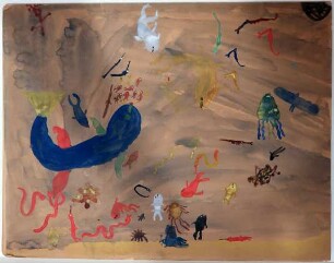 Heinrich Taut: Kinderzeichnung (Meerestiere)