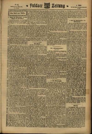Vierte Ausgabe vom Samstag, den 18. März 1911.