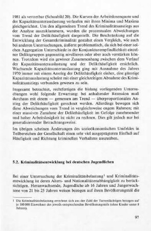 5.2. Kriminalitätsentwicklung bei deutschen Jugendlichen